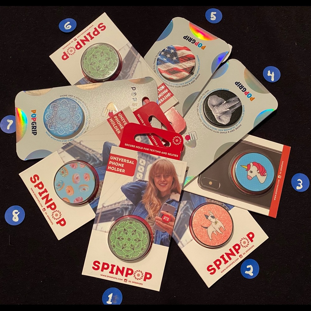 Brand New, Popsockets or Spintop, Phone Holders